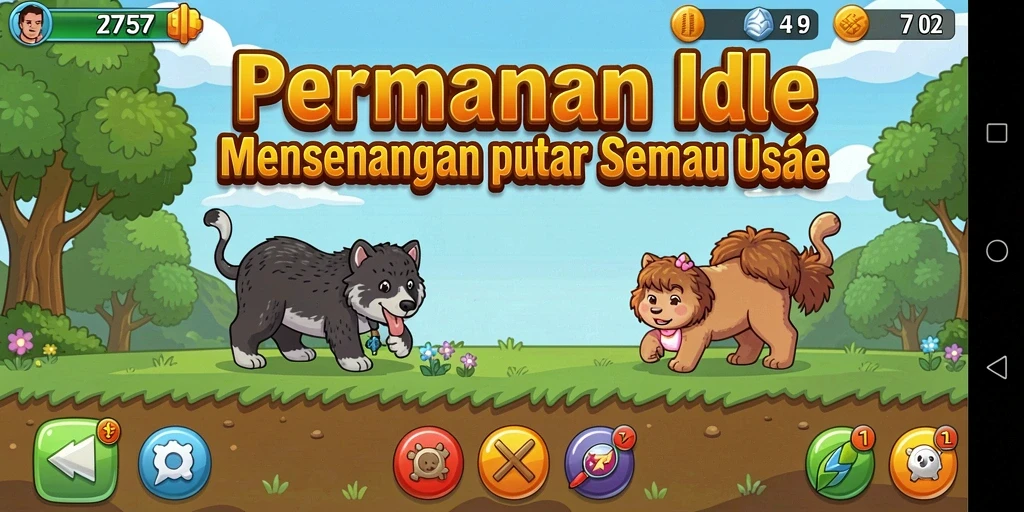 Tampilan gameplay menarik dari 2757 dengan elemen Idle.