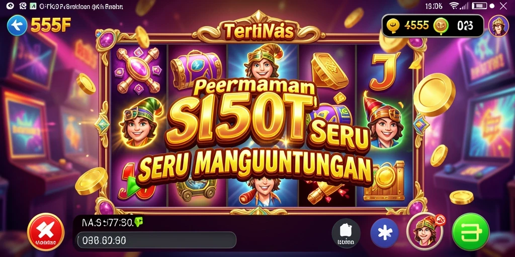 Tampilan utama gameplay Slot yang menegangkan di 555F.