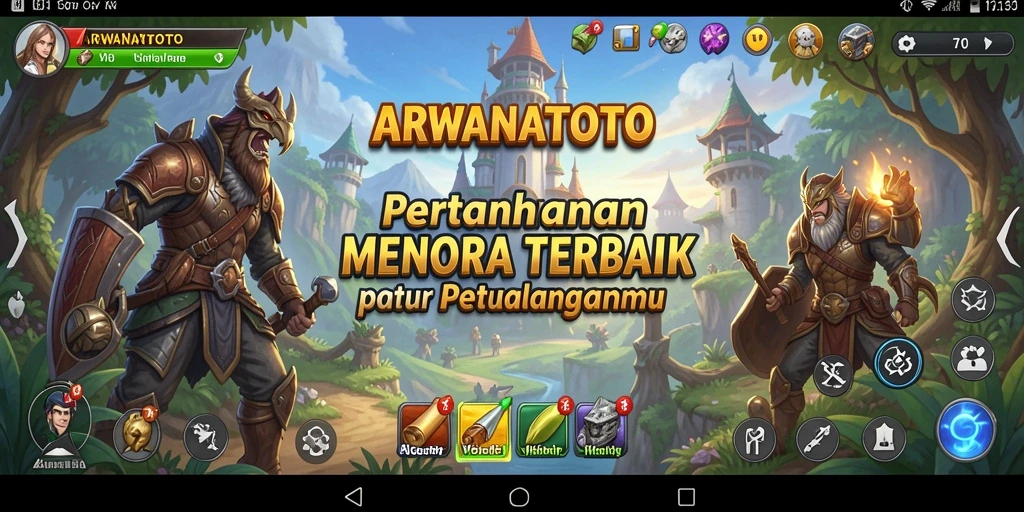 Tampilan gameplay ARWANATOTO yang menegangkan dan menarik.