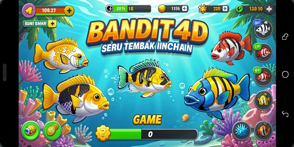 Tangkapan layar menunjukkan aksi memukau dalam permainan Tembak Ikan.
