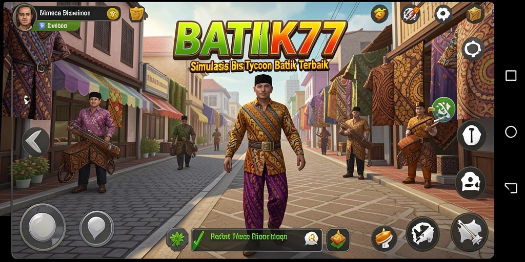 Tampilan gameplay <strong>BATIK77</strong> yang menarik dengan elemen Tycoon.