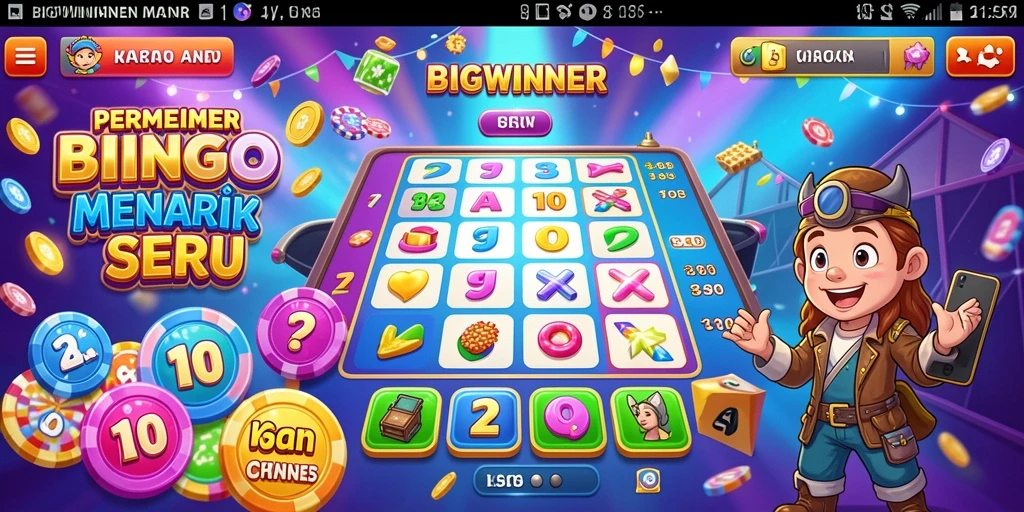 Tampilan gameplay Bingo yang menarik dan interaktif.