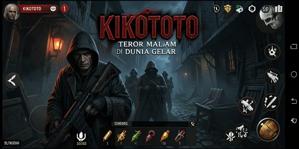 Tangkapan layar gameplay KIKOTOTO dengan suasana mencekam yang menghantui.
