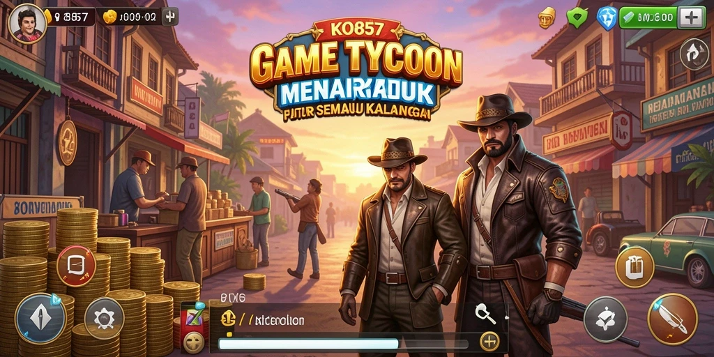 Screenshot gameplay KO857 menampilkan manajemen bisnis Tycoon yang seru.