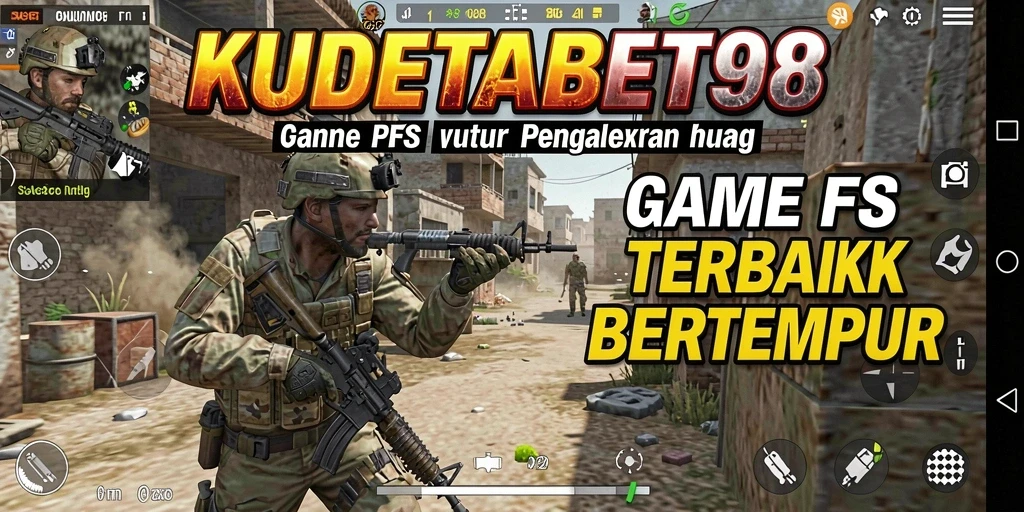 Tangkapan layar gameplay KUDETABET98 menampilkan aksi intense pertempuran FPS.