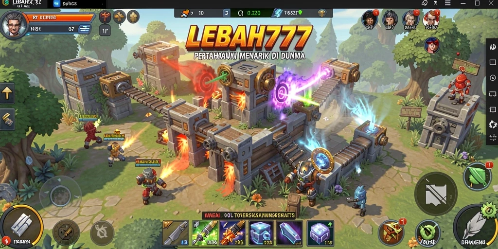 Tampilan gameplay LEBAH777 yang memukau dalam Tower Defense.