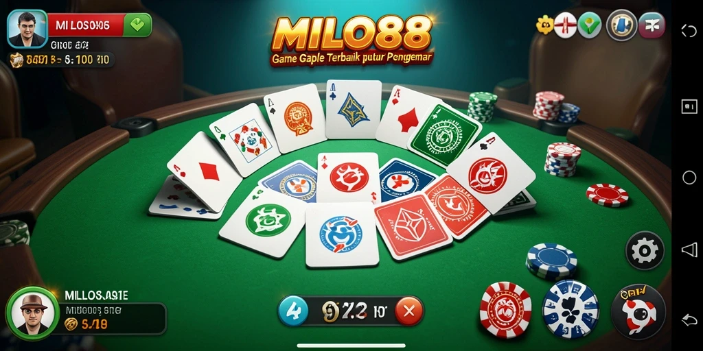 Tampilan gameplay Gaple yang menarik di MILO88.