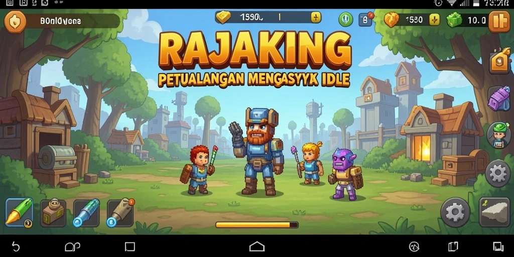 Tampilan gameplay RAJAKING yang menarik dan mengasyikkan di dunia Idle.