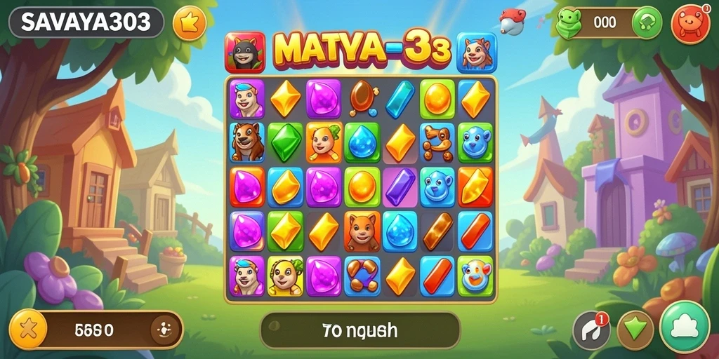 Screenshot gameplay SAVAYA303 yang penuh warna dan menantang.