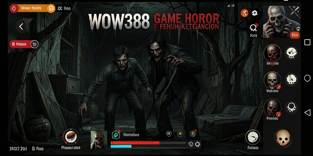 Tampilan gameplay WOW388 yang menakutkan dan mendebarkan.